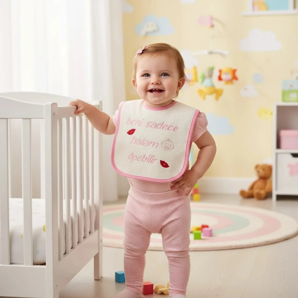 Beni Sadece Halam Öpebilir Yazılı Kız Önlük