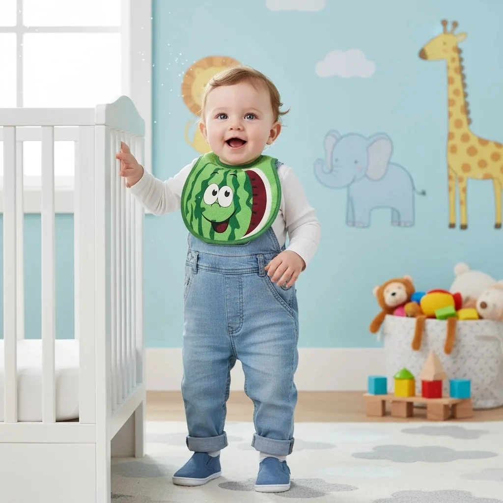 Karpuz Desenli Bebek Önlük