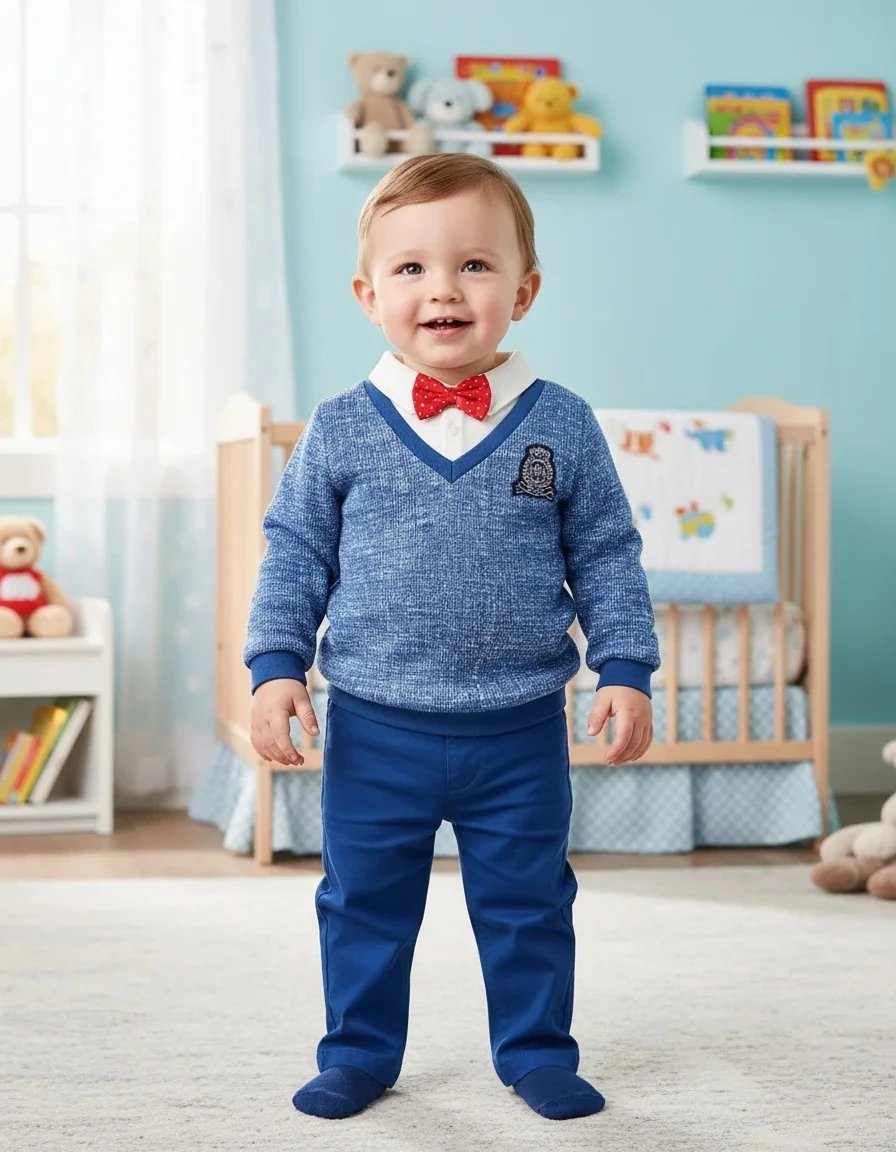 Çuval Desenli İkili Bebek Takım