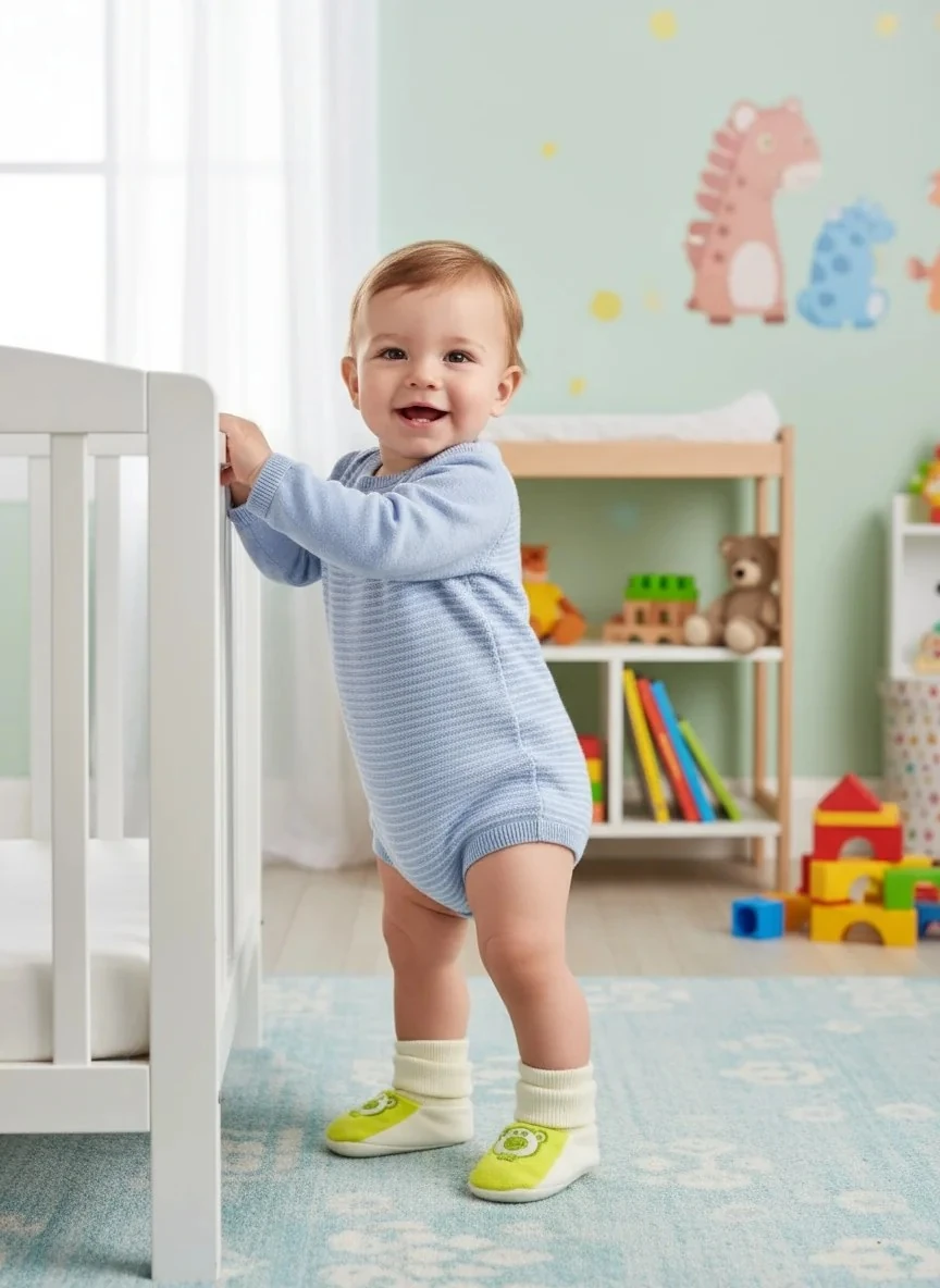 Penye Patik Bebek Ayakkabısı - Yeşil