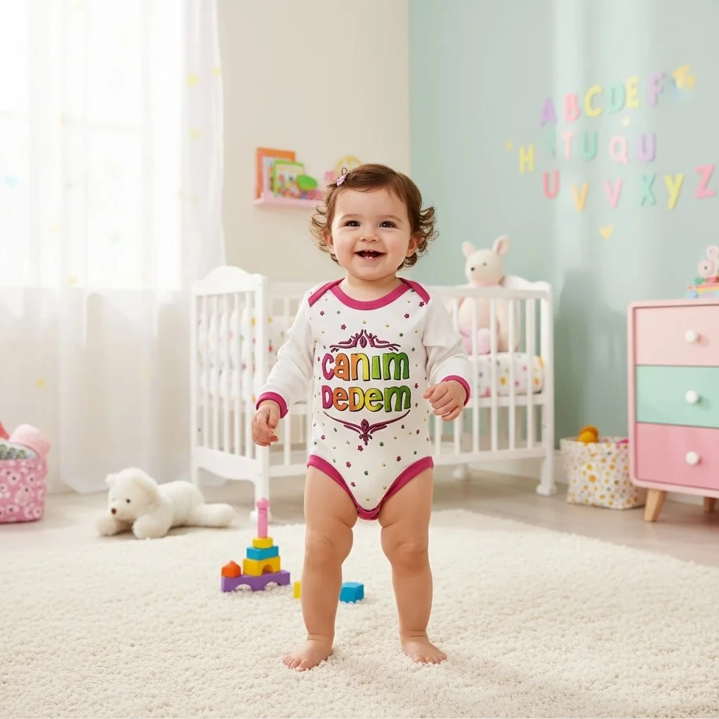 Canım Dedem Yazılı Uzun Kollu Kız Zıbın