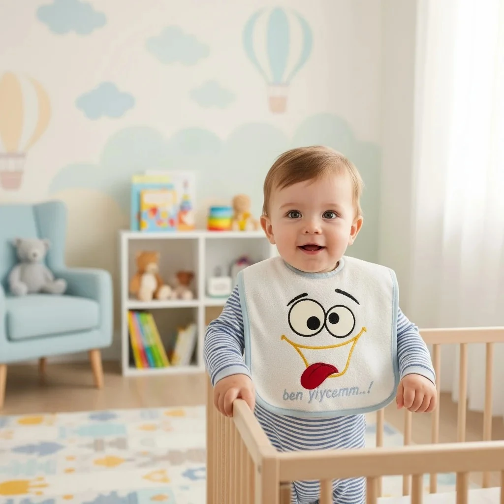 Gülen Surat Desenli Erkek Önlük