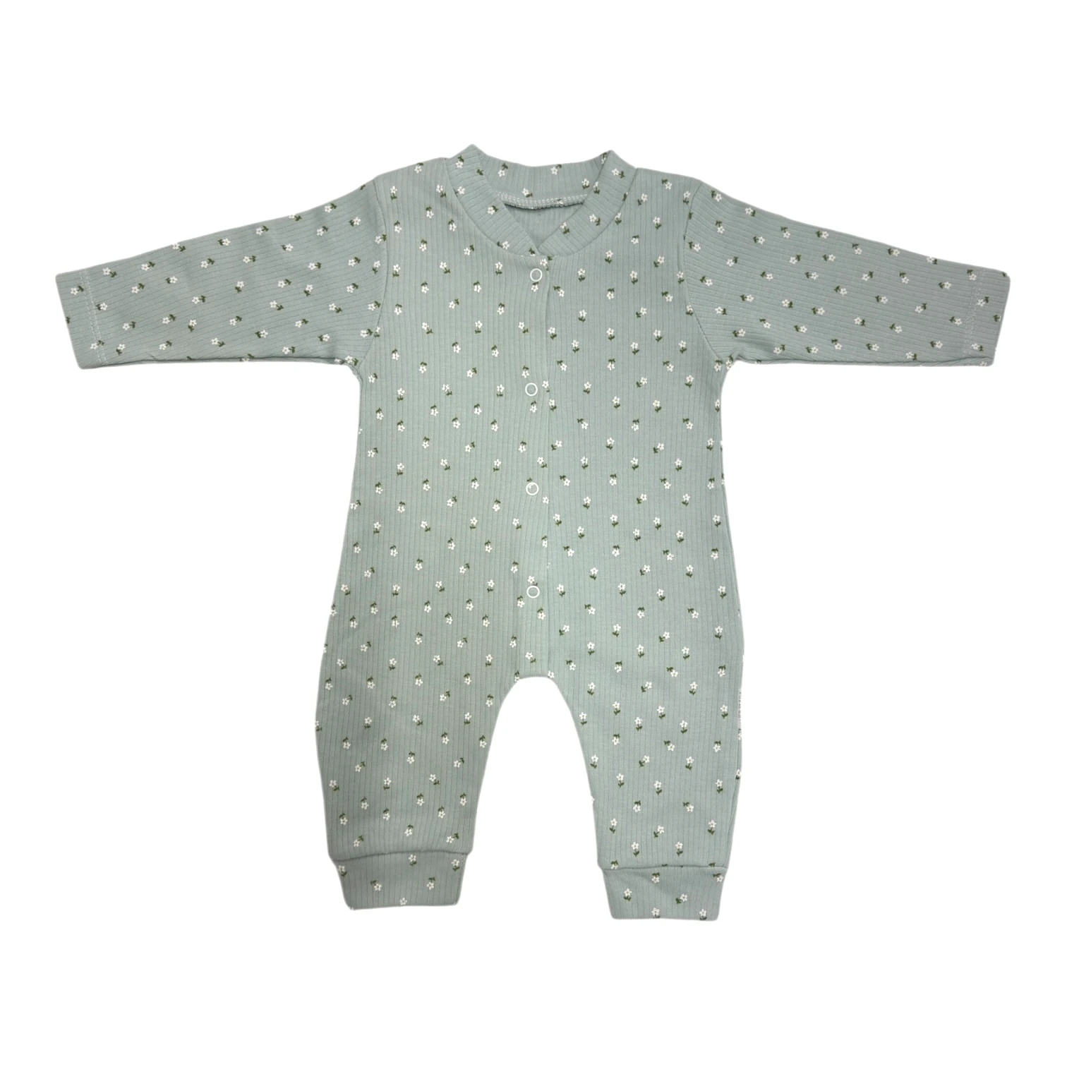 Papatya Baskılı Uzun Kollu Tulum