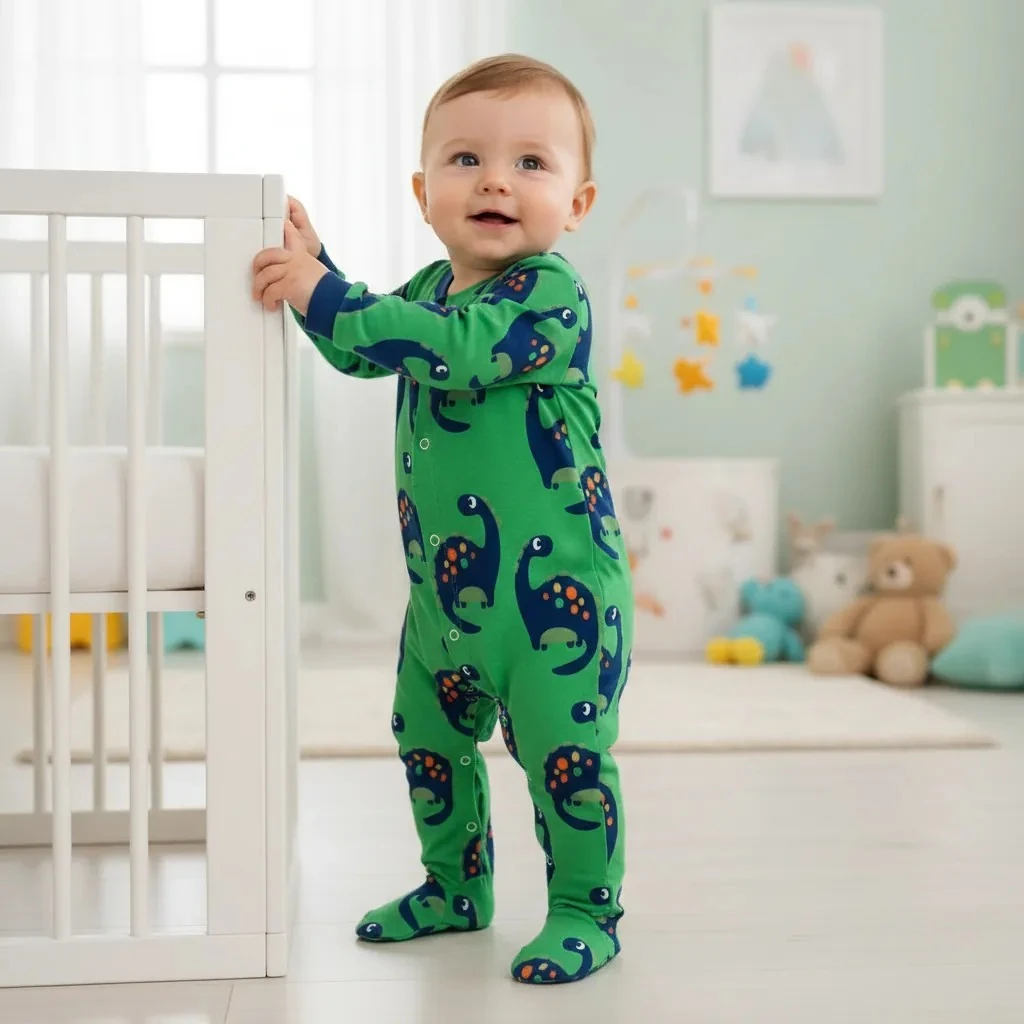 Kaplumbağalı Uzun Kollu Tulum  - Yeşil