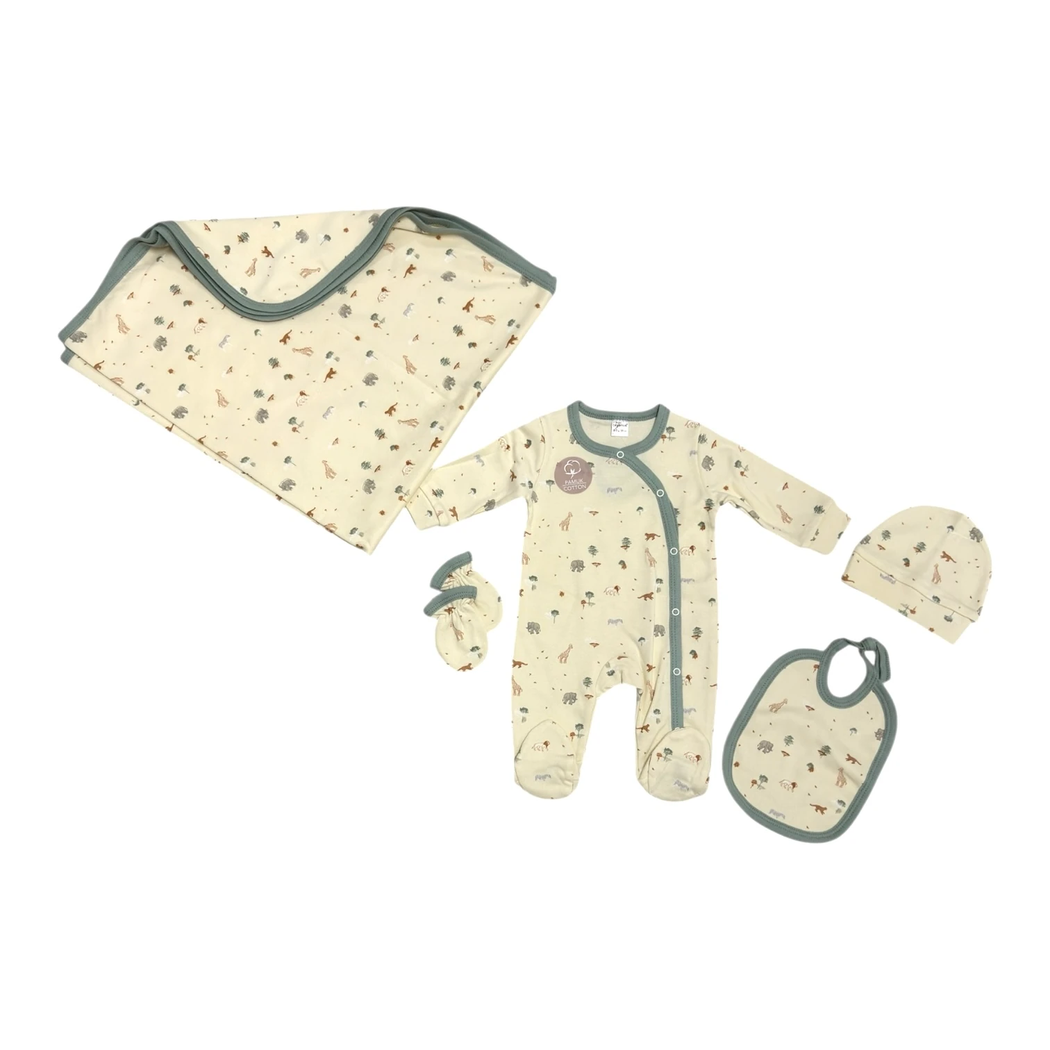 Battaniyeli 5'li Tulum Set %100 Pamuk