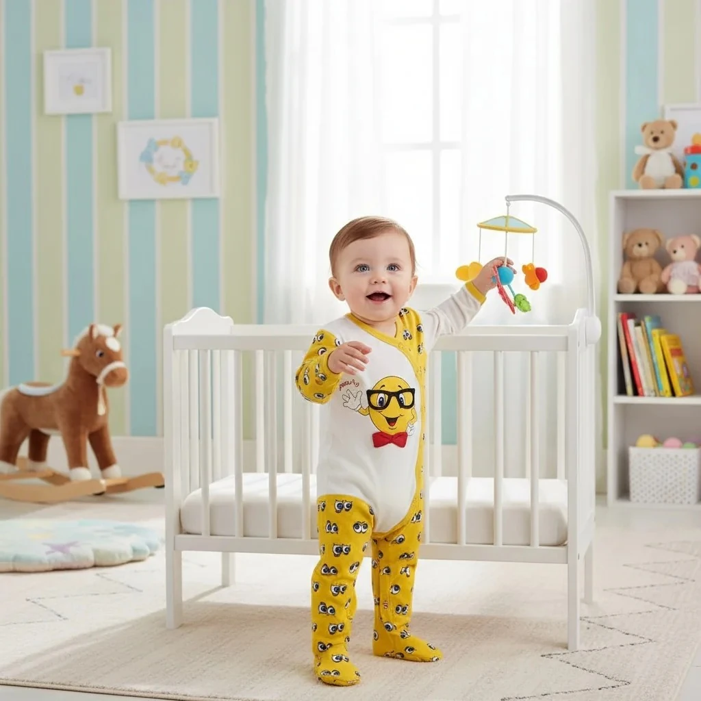 Emoji Baskılı 5'li Erkek Bebek Hastane Çıkışı Seti