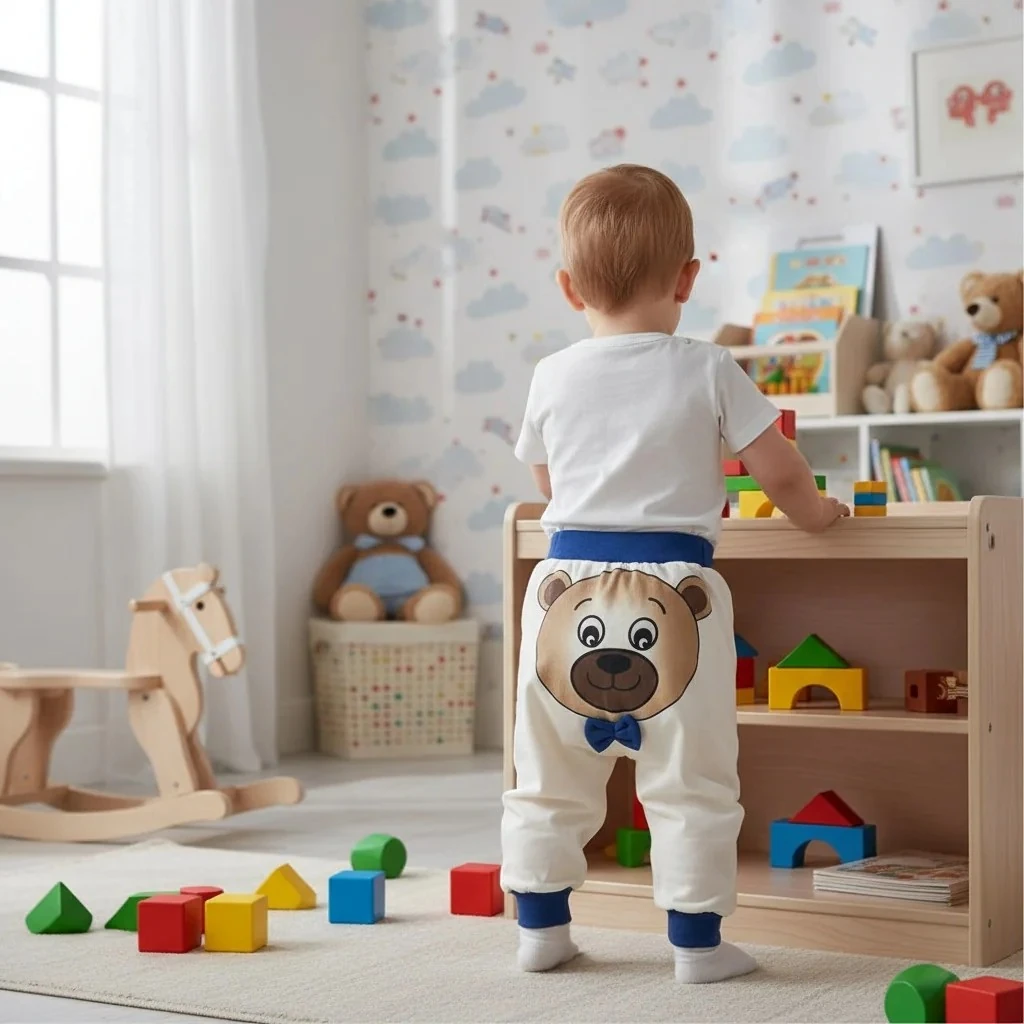 Ayıcık Baskılı Erkek Pijama Altı