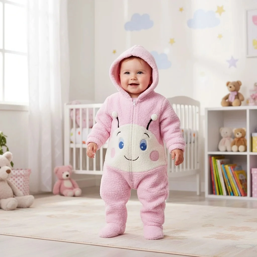 Tırtıl Figürlü İkili Kız Çocuk Takım