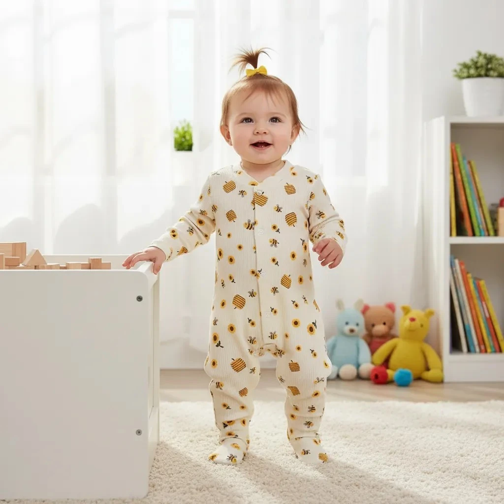 Arı Desen Uzun Kollu Tulum