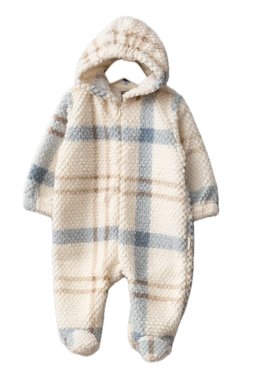 Ekose Desenli Kozmonot Tulum - Mavi