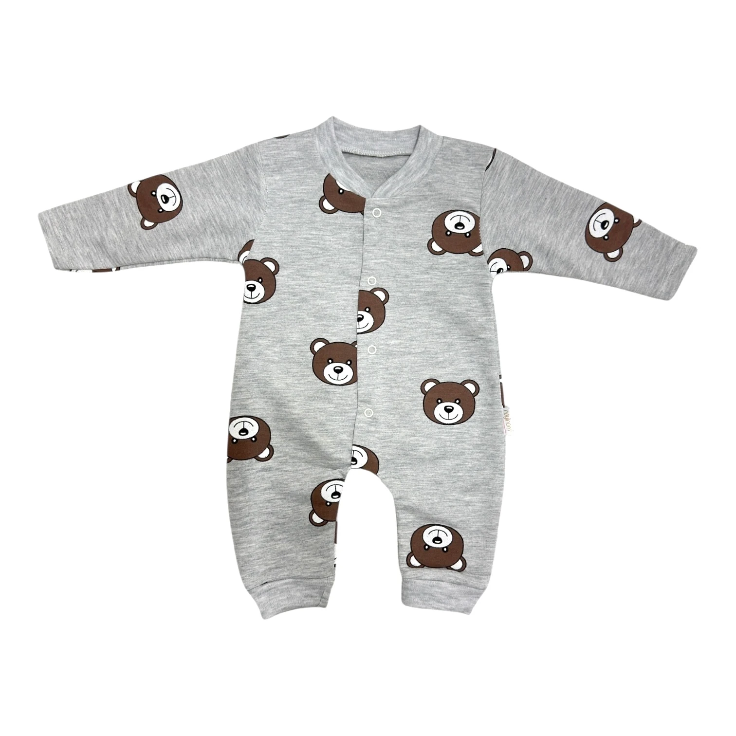 Ayıcık Baskılı Uzun Kollu Tulum