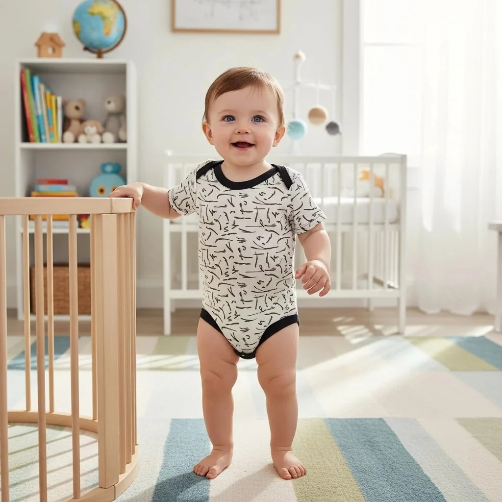 Merhaba Baskılı Bebek Zıbın