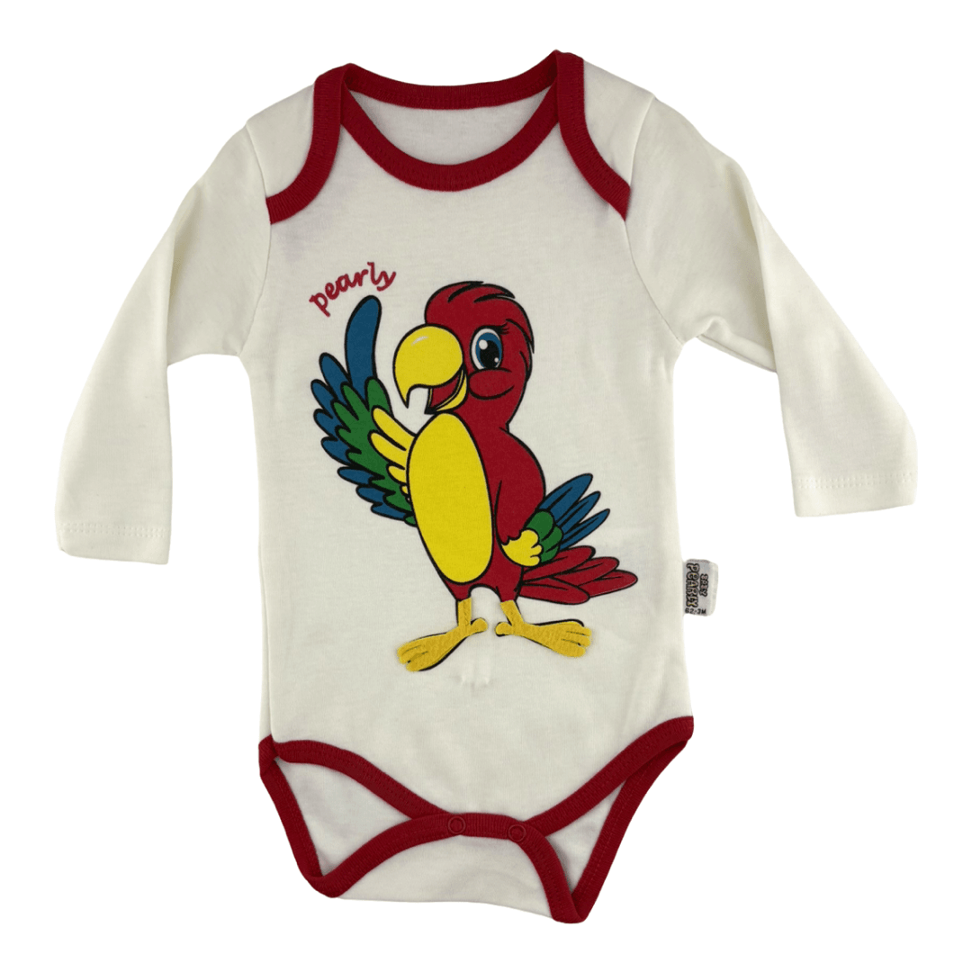 Papağan Baskılı Badili Erkek Bebek Takım
