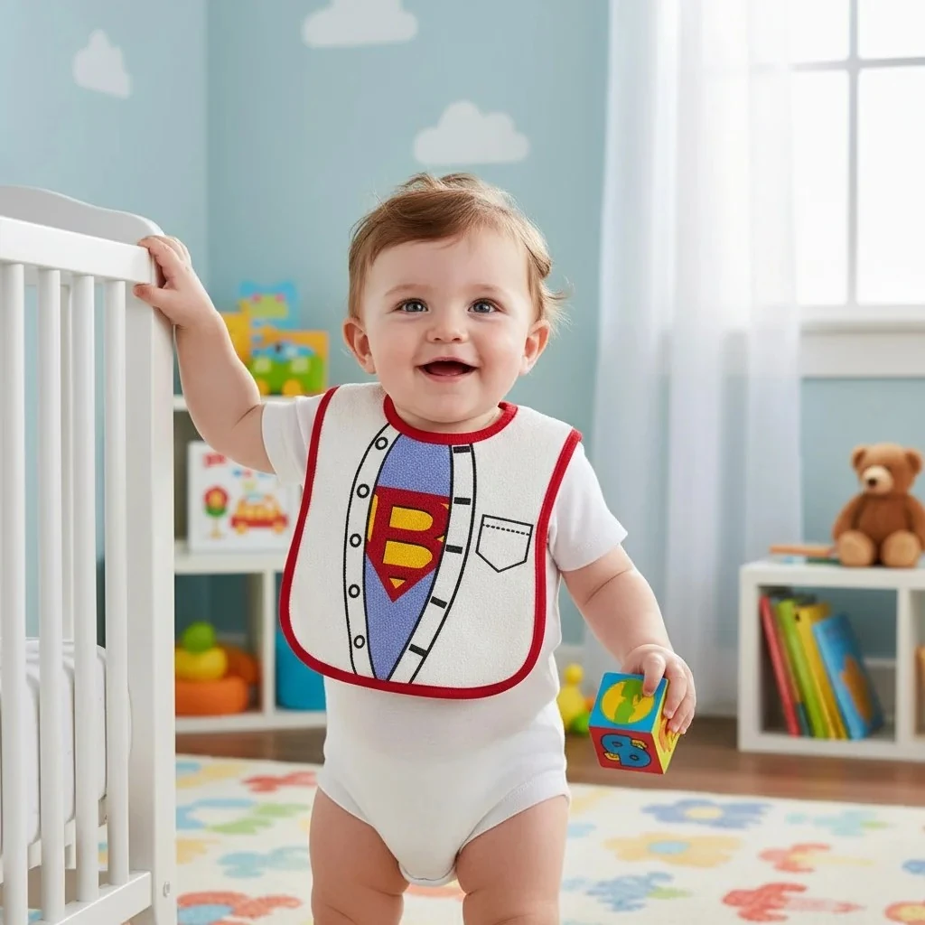 Küçük Kahraman Yazılı Erkek Önlük