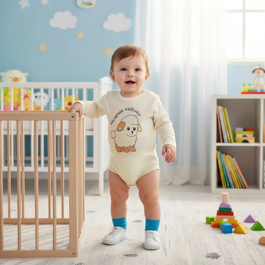 Halasının Kuzusu Yazılı Bebek Zıbın