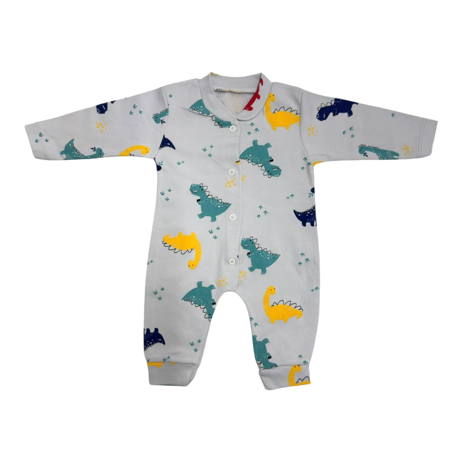 Dinazor Baskılı Uzun Kollu Tulum - Gri