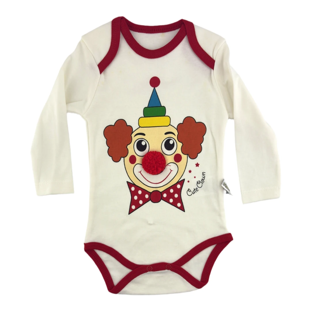 Palyaço Baskılı Badili Üçlü Erkek Takım