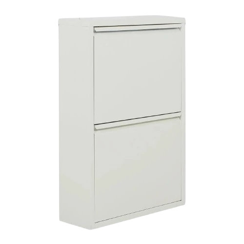 Milla Metal | 2 Kapaklı Metal Ayakkabılık - Beyaz