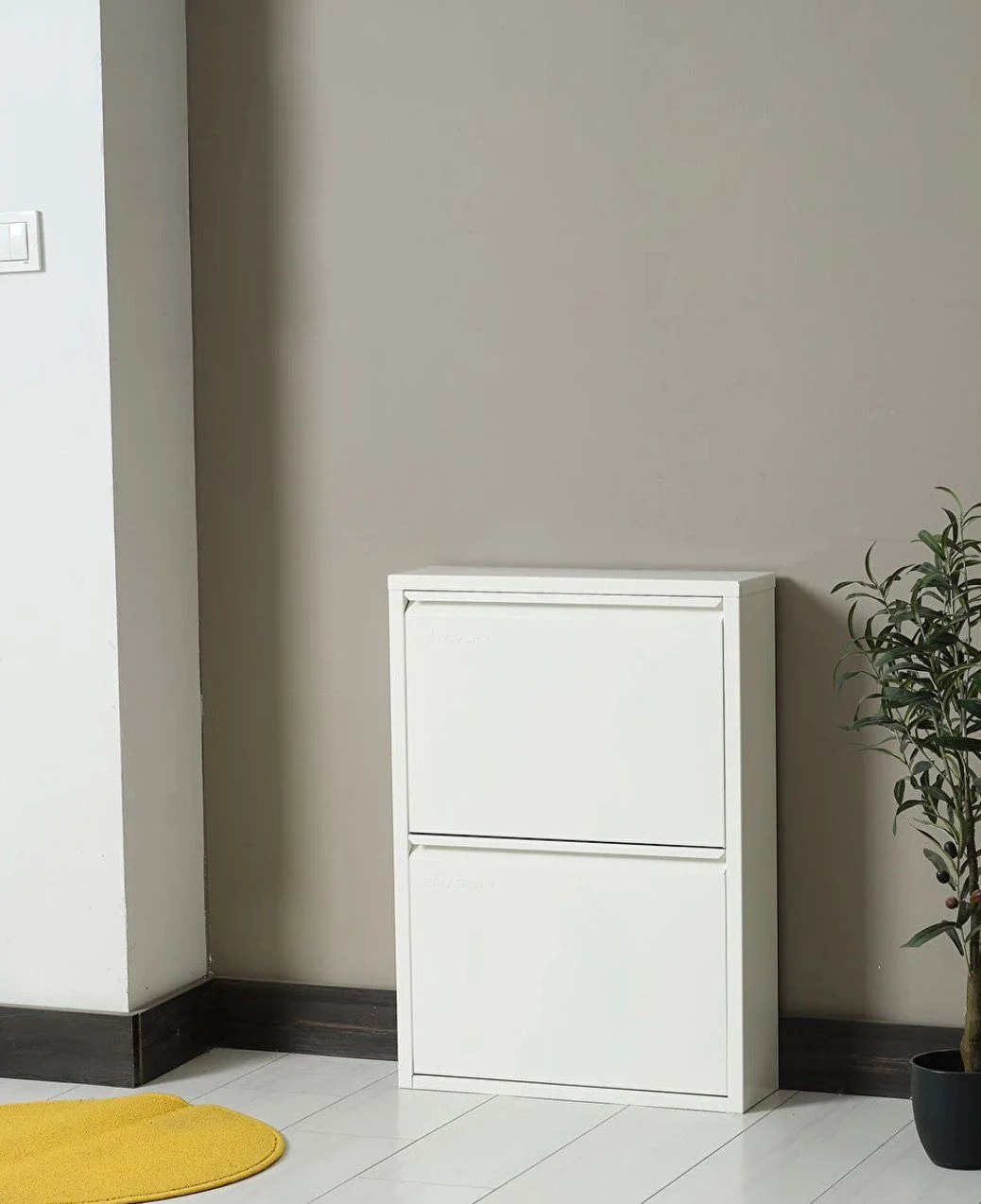 Milla Metal | 2 Kapaklı Metal Ayakkabılık - Beyaz