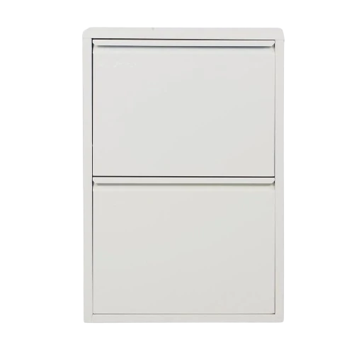 Milla Metal | 2 Kapaklı Metal Ayakkabılık - Beyaz