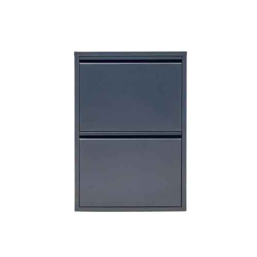 Milla Metal | 2 Kapaklı Metal Ayakkabılık - Antrasit