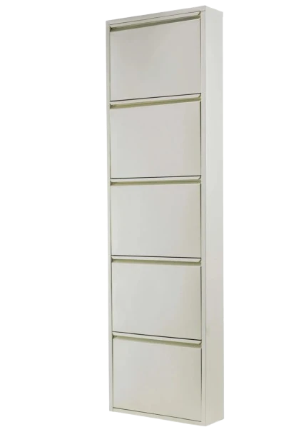 Milla Metal | 5 Kapaklı Metal Ayakkabılık - Krem