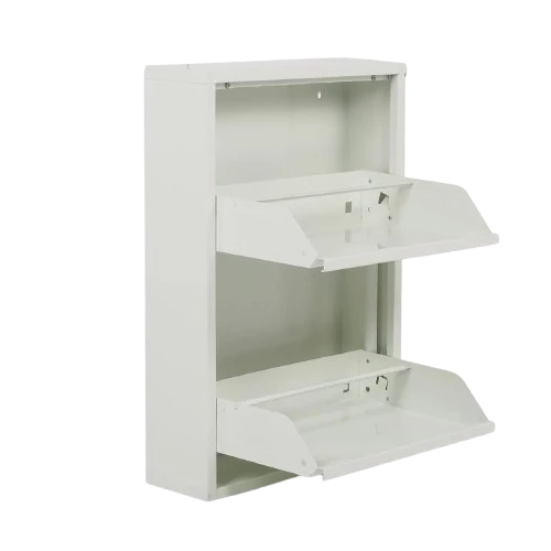 Milla Metal | 2 Kapaklı Metal Ayakkabılık - Beyaz