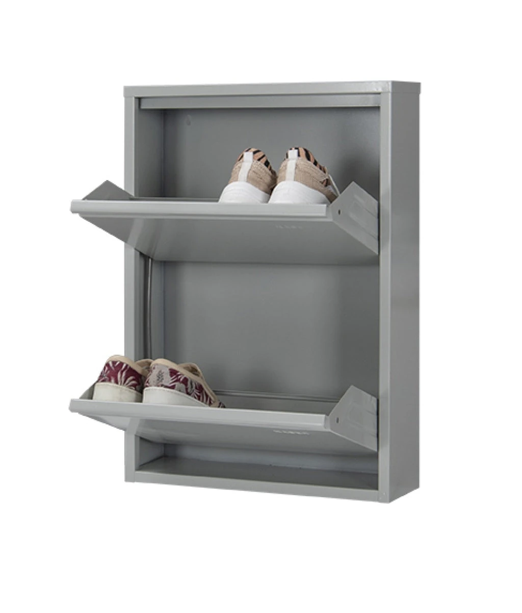 Milla Metal | 2 Kapaklı Metal Ayakkabılık Gri