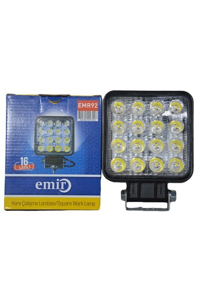 12V-24V Uyumlu 48W Off Road Sis Farı Sis Lambası 16 Led Kare 3120 Lümen