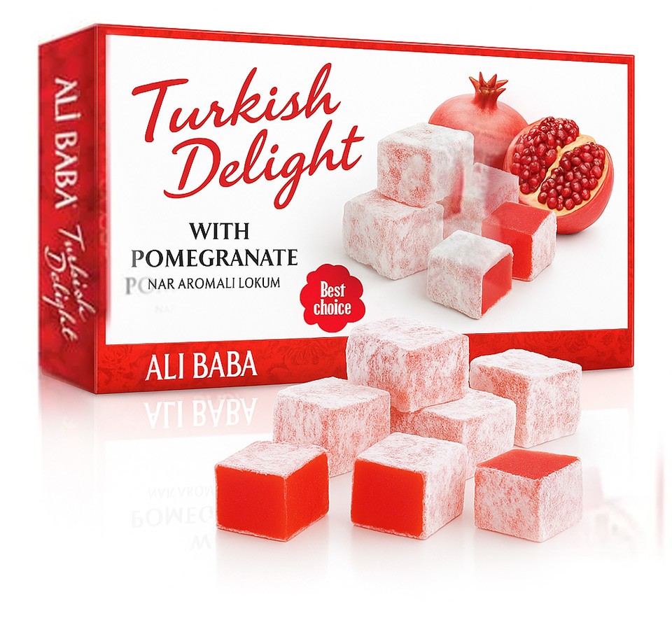 Pomegranate Flavored Turkish Delight