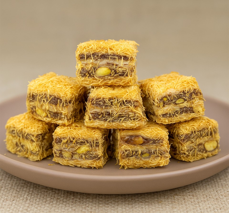 Kadayıf-Coated Pistachio Baklava Turkish Delight