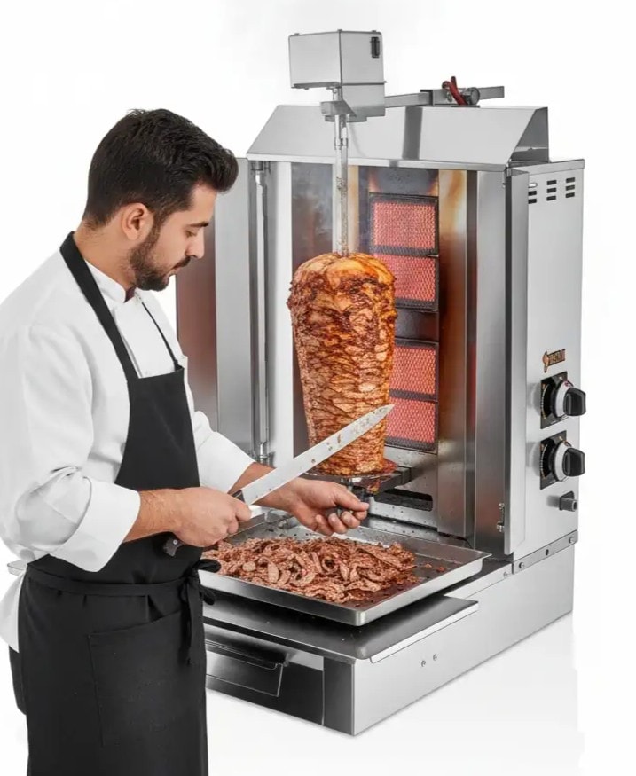 Bem 2 Radyanlı Üstten Motorlu Doğalgazlı & Tüplü Döner Makinası Ocağı - DO02UM