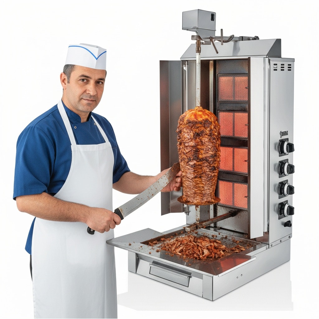 Bem 3 Radyanlı Üstten Motorlu Doğalgazlı & Tüplü Döner Makinası Ocağı - DO03UM