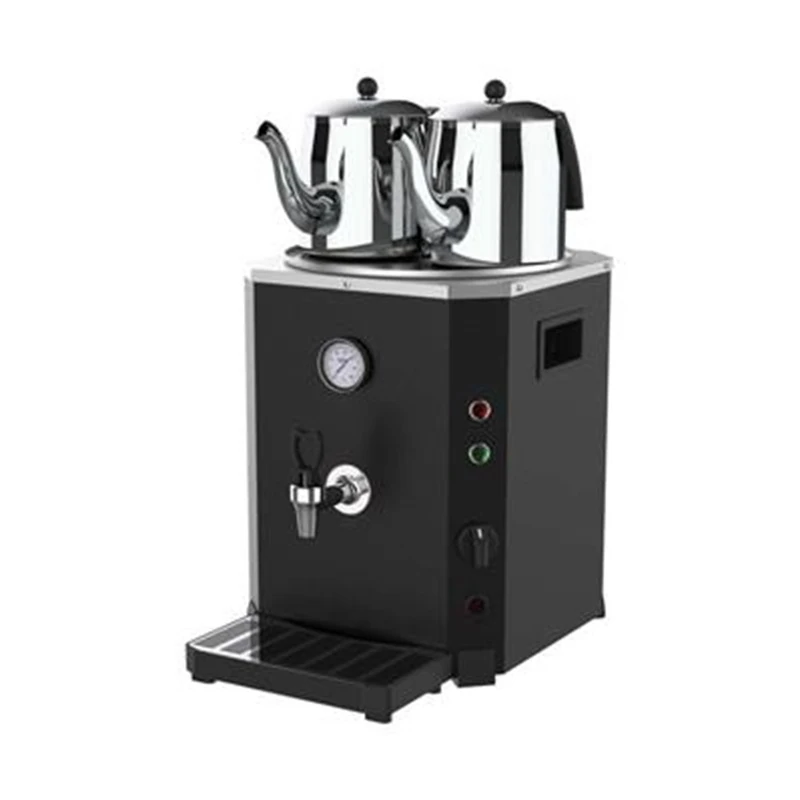 MUTLINE 2 Demlikli Elektrikli Jumbo Çay Makinesi Otomatı Semaver Çay Ocağı 13 Litre - 2 Adet Demlik Hediye