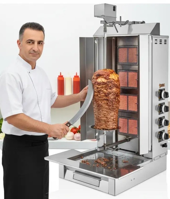 Bem 4 Radyanlı Üstten Motorlu Doğalgazlı & Tüplü Döner Makinesi Ocağı - DO04UM