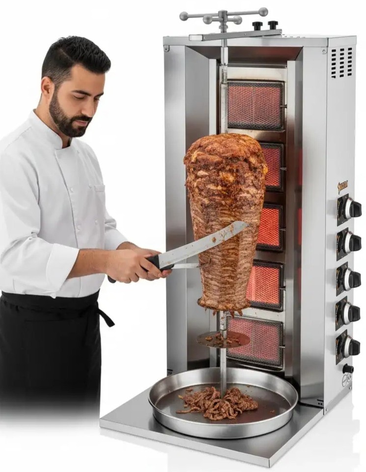 Bem 5 Radyanlı Doğalgazlı & Tüplü Döner Makinası Ocağı - DO05