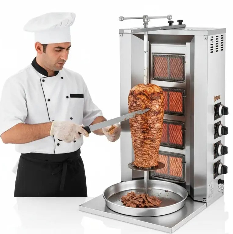 Bem 4 Radyanlı Doğalgazlı & Tüplü Döner Makinası Ocağı - DO04