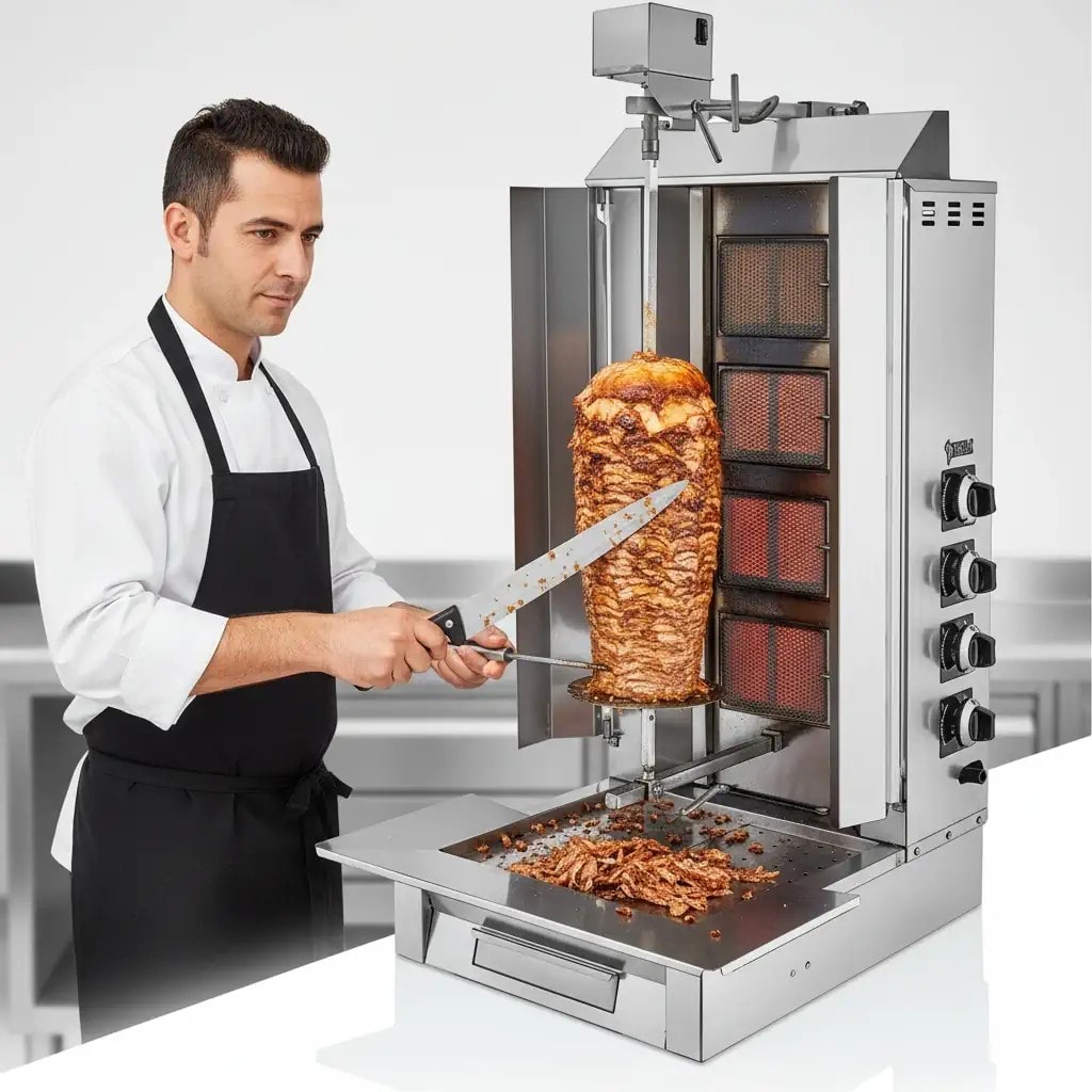 Bem 5 Radyanlı Alttan Motorlu Doğalgazlı & Tüplü Döner Makinası Ocağı - DO05A