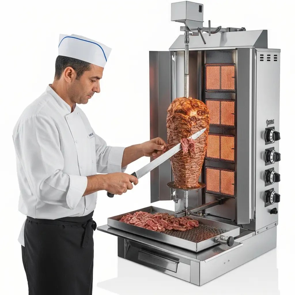 Bem 5 Radyanlı Üstten Motorlu Doğalgazlı & Tüplü Döner Makinası Ocağı - DO05UM