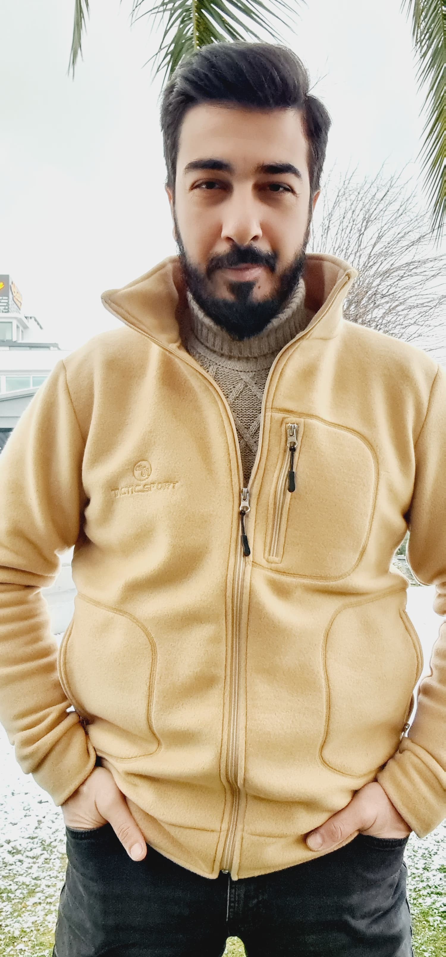 Bej Polar Ceket