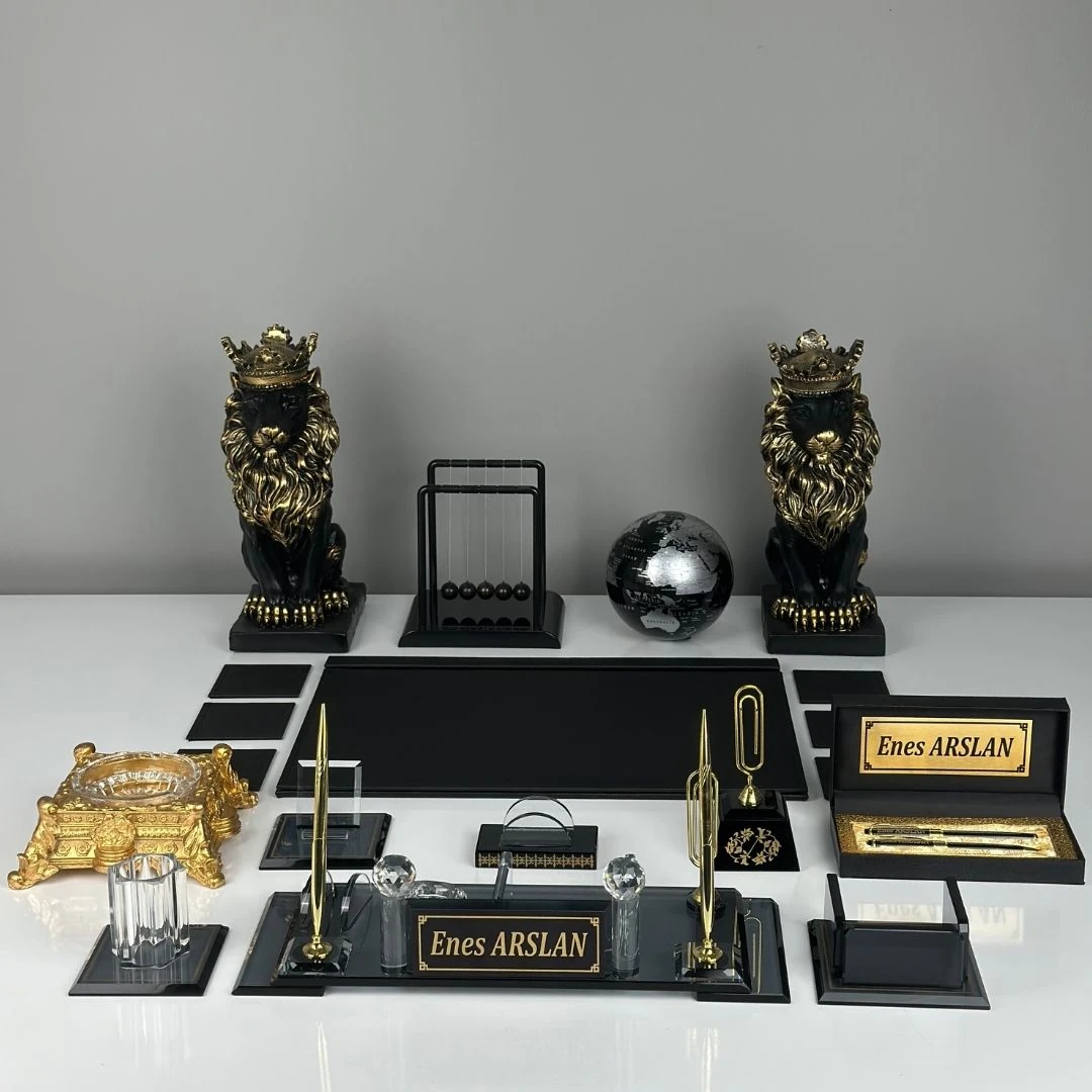 Özel Kristal | 20 Parça Kristal Masa Takımı (Büyük Boy) Altın