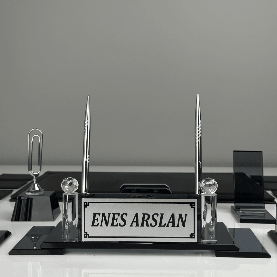 11 Parça Vip Kristal Cam Gümüş Masa Seti