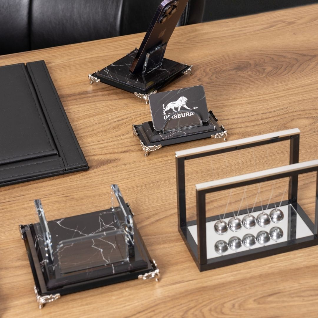 Zebra Black I 9 Parça Premium Kristal Masa Takımı