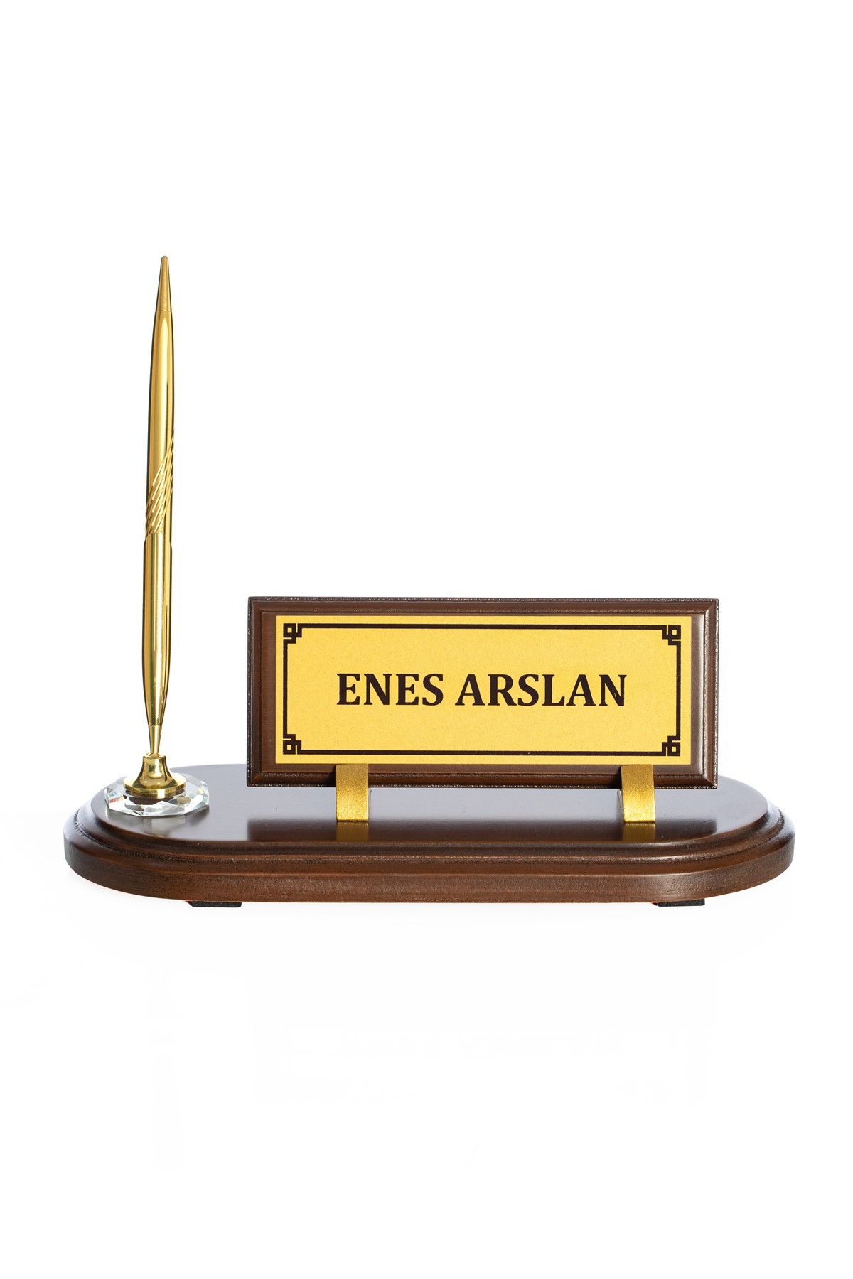 Ahşap Masa İsimliği Tek Kalemli Masa İsimlik