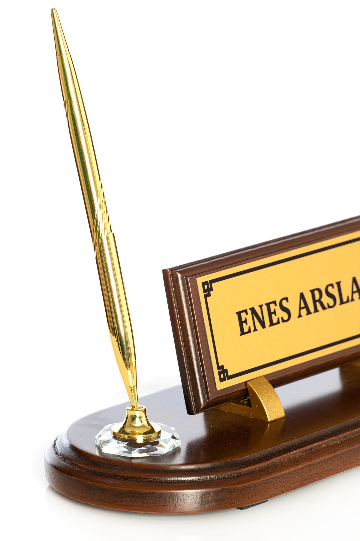Ahşap Masa İsimliği Tek Kalemli Masa İsimlik