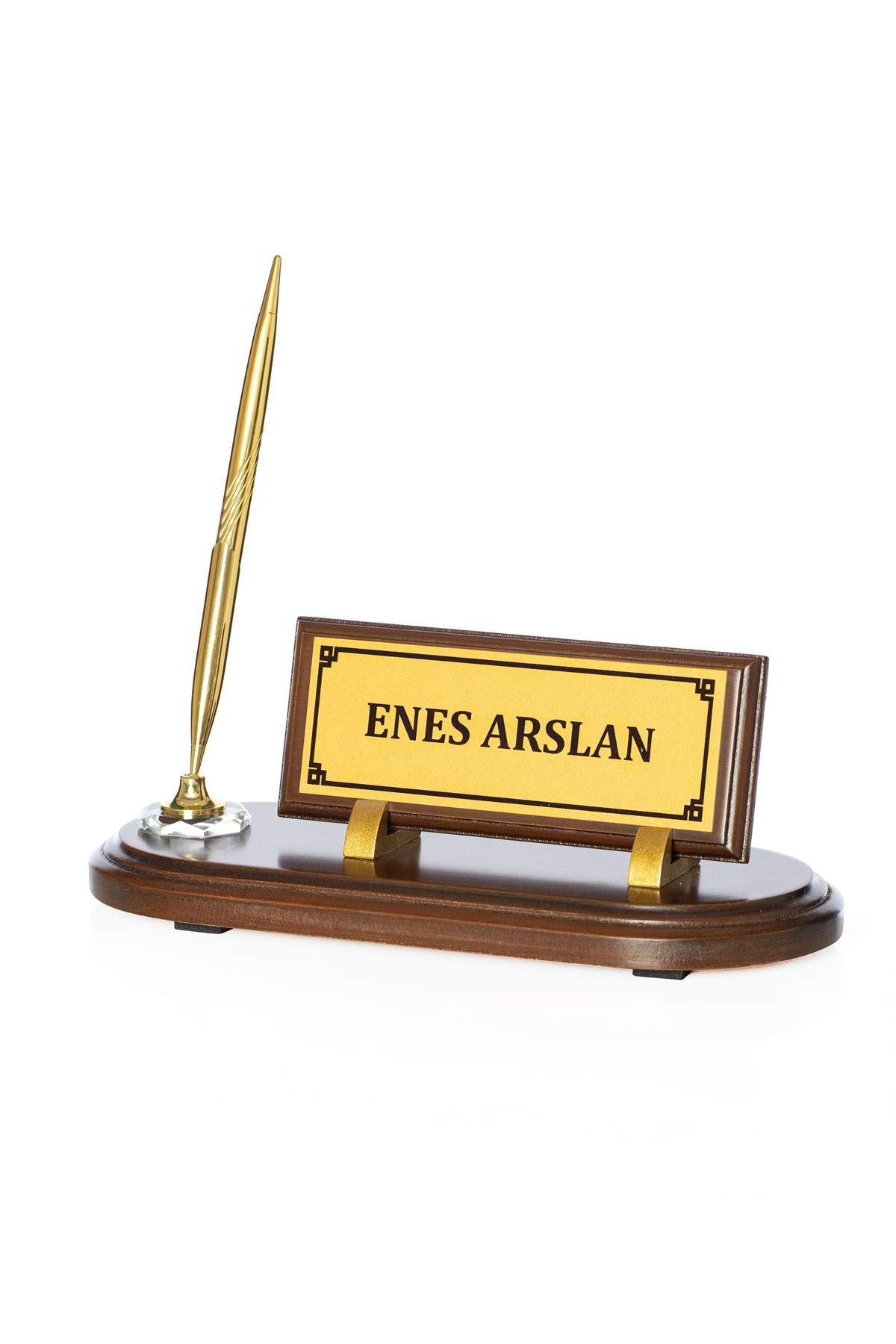 Ahşap Masa İsimliği Tek Kalemli Masa İsimlik
