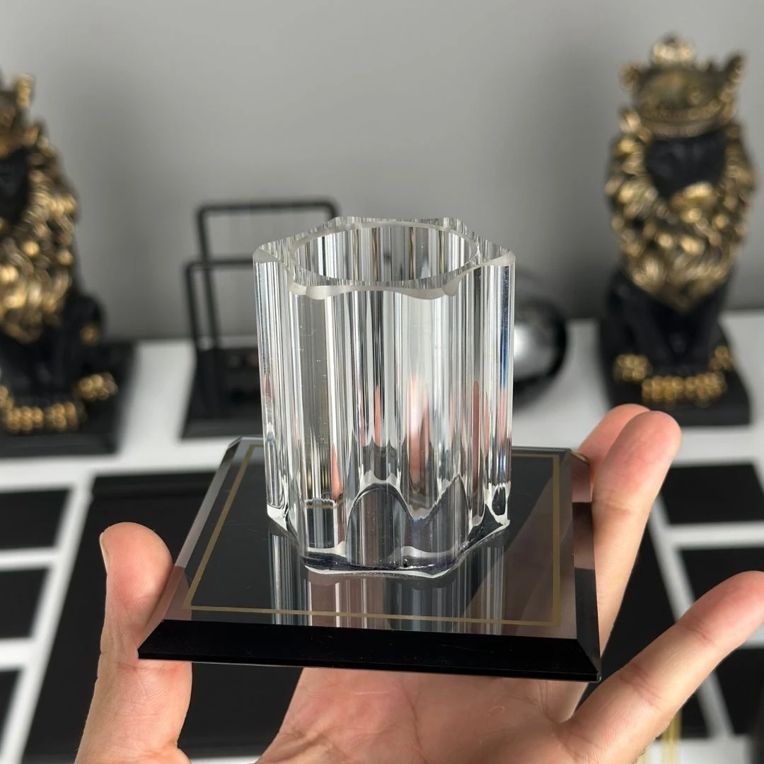 Özel Kristal | 20 Parça Kristal Masa Takımı (Büyük Boy) Altın