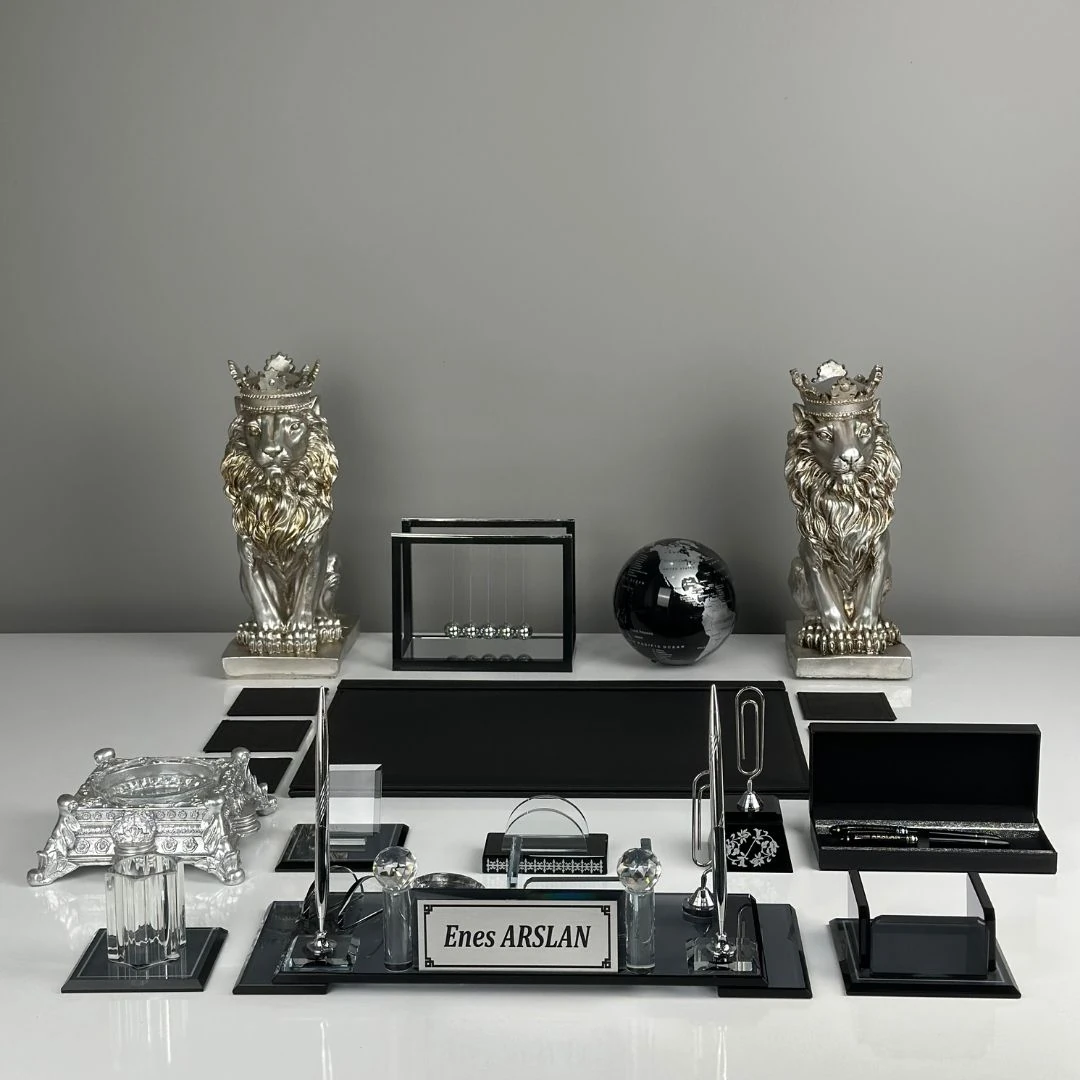 Özel Kristal | 20 Parça Kristal Masa Takımı (Büyük Boy) Gümüş