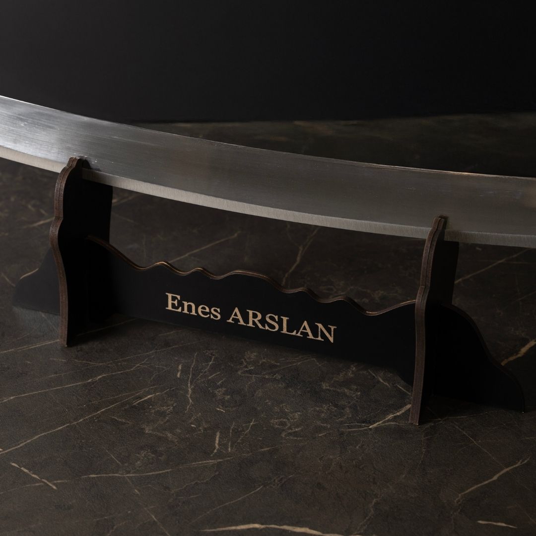 Fatih Sultan Mehmet Kılıcı | 90 cm Paslanmaz Çelik | Standlı
