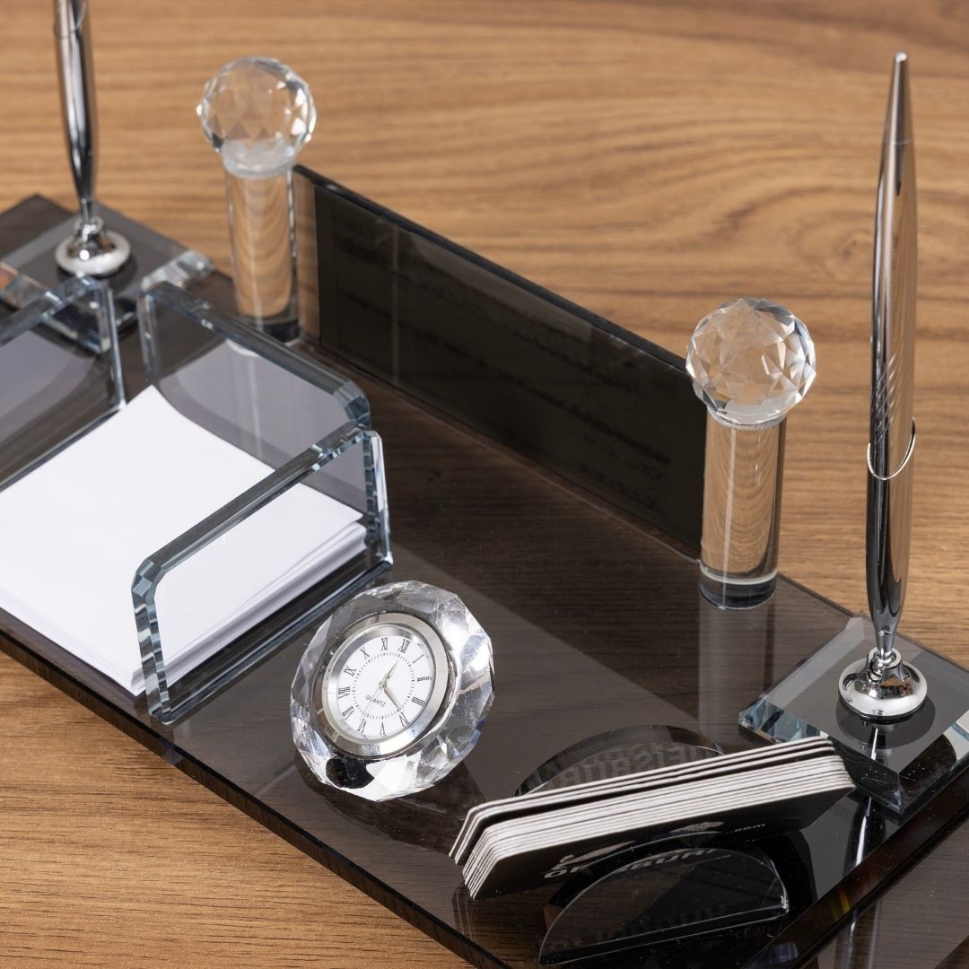 Klasik Gümüş I 9 Parça Premium Kristal Masa Takımı
